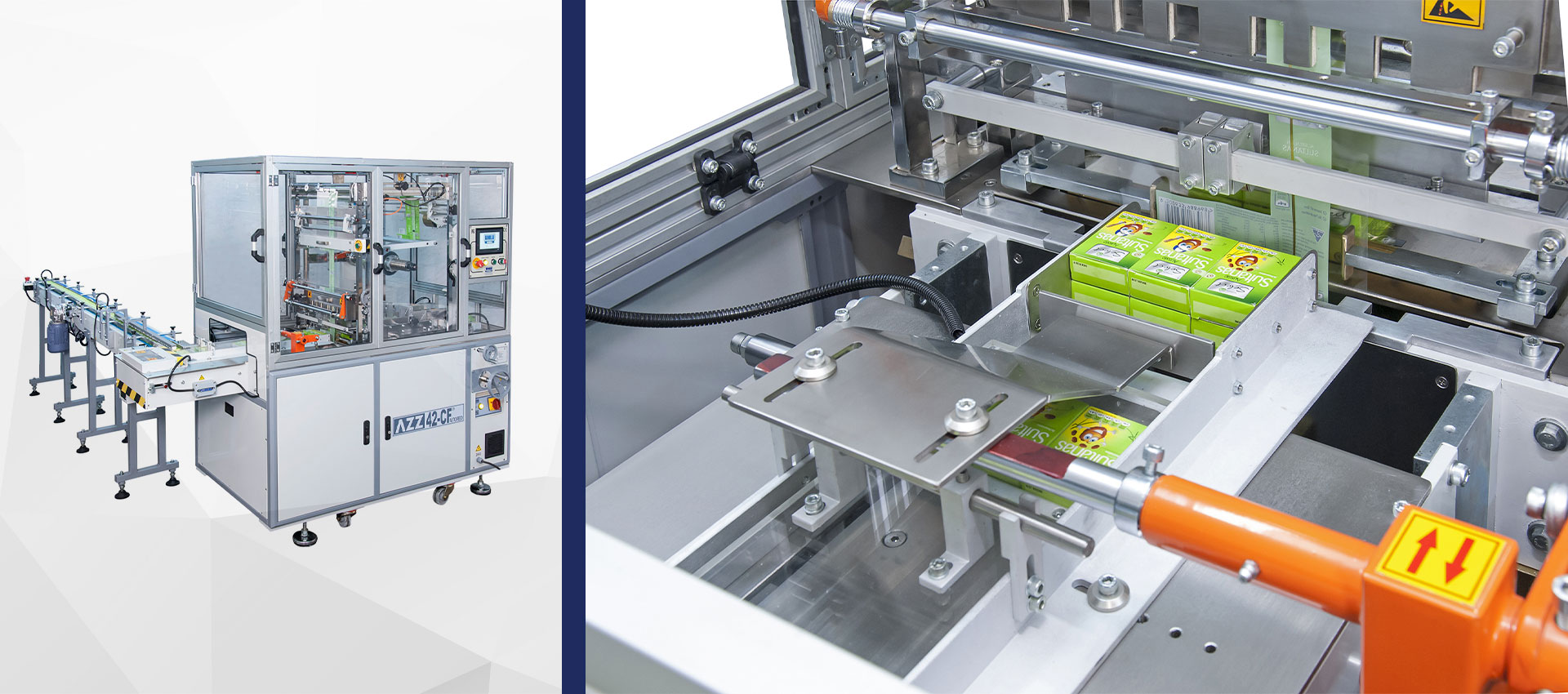 AZZ 42 - CF AUTO FEED | AUTOMATIC FEEDING - 3X2 SOAP ENVELOPE TYPE PACKAGING MACHINE
